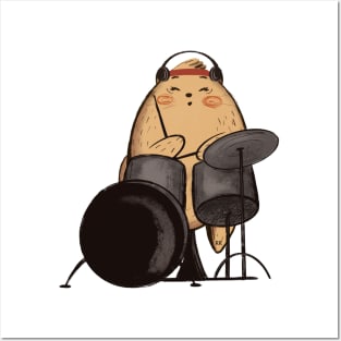 DRUMMER CAT MUSICIAN Cute Kitty Posters and Art